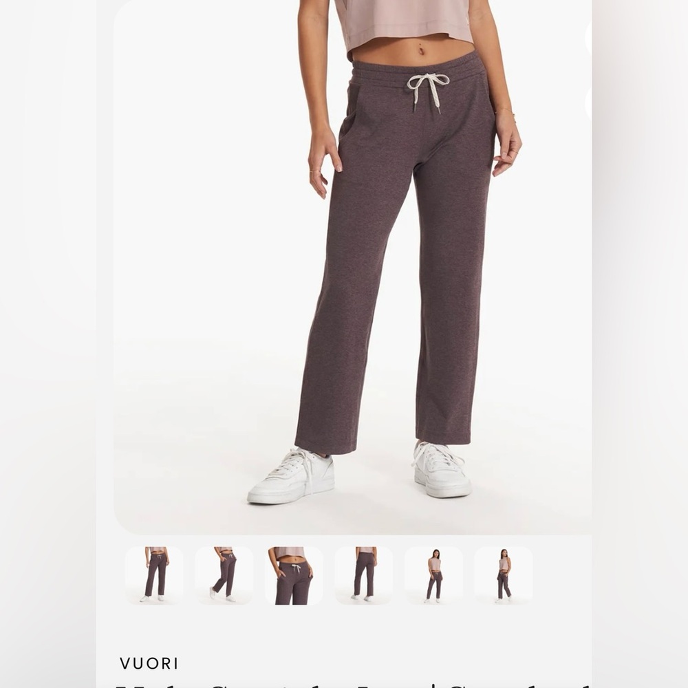 Vuori halo straight leg smoked plum heather xs
